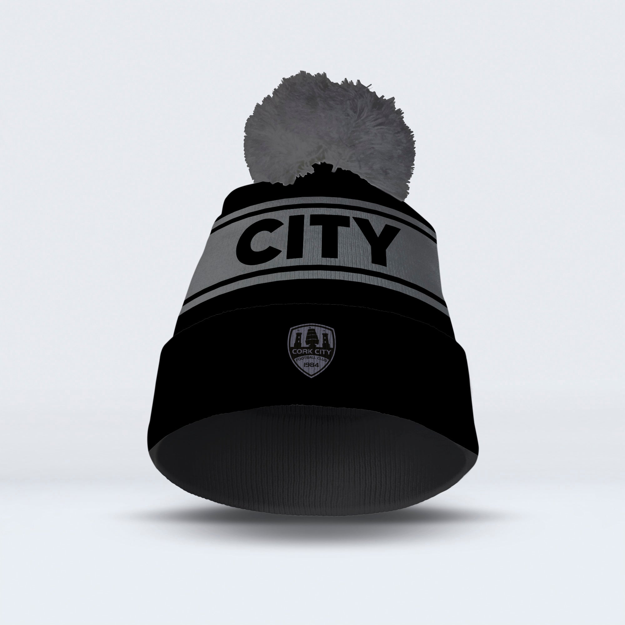 CCFC 2024 Black/Grey Bobble Hat Beanie