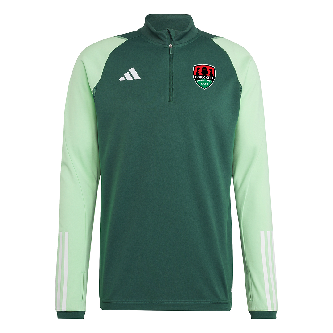 Adidas 23 Green 2 Tone Quarter Zip Training Top - Kids / Youth