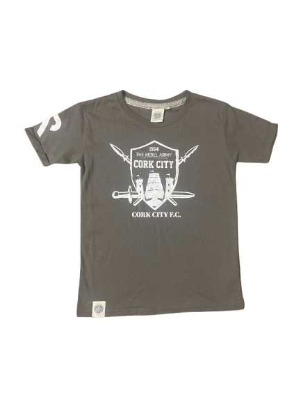 CCFC - Kids Shield Tee - Grey