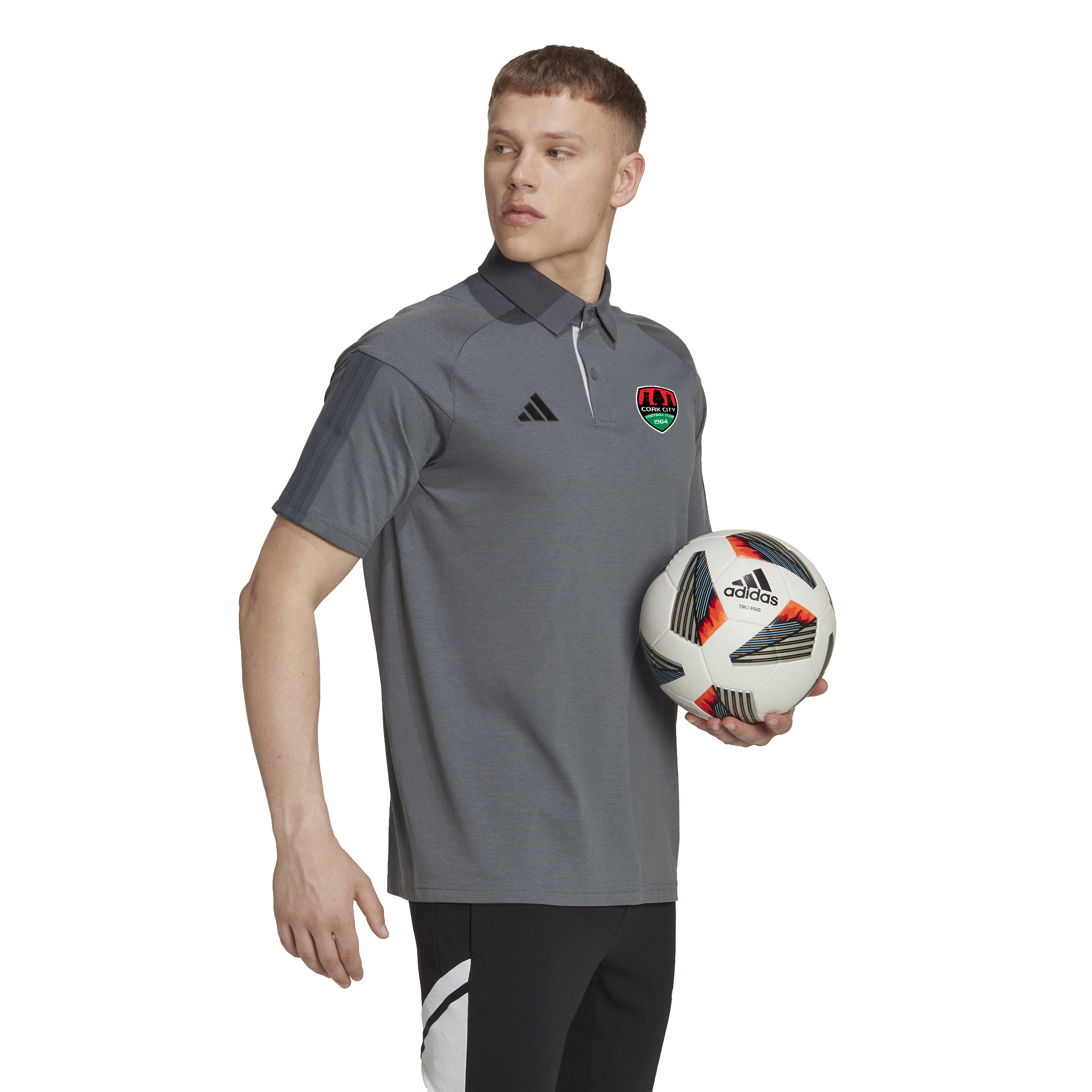 Adidas Tiro 23 Competition Cotton Polo - Light Grey