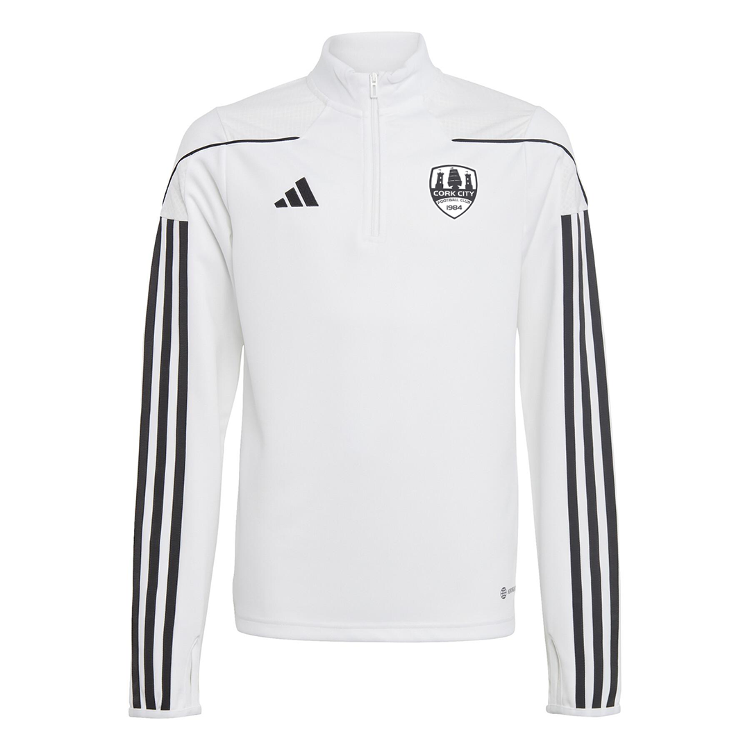 Adidas 23 White Quarter Zip Training Top - Adult