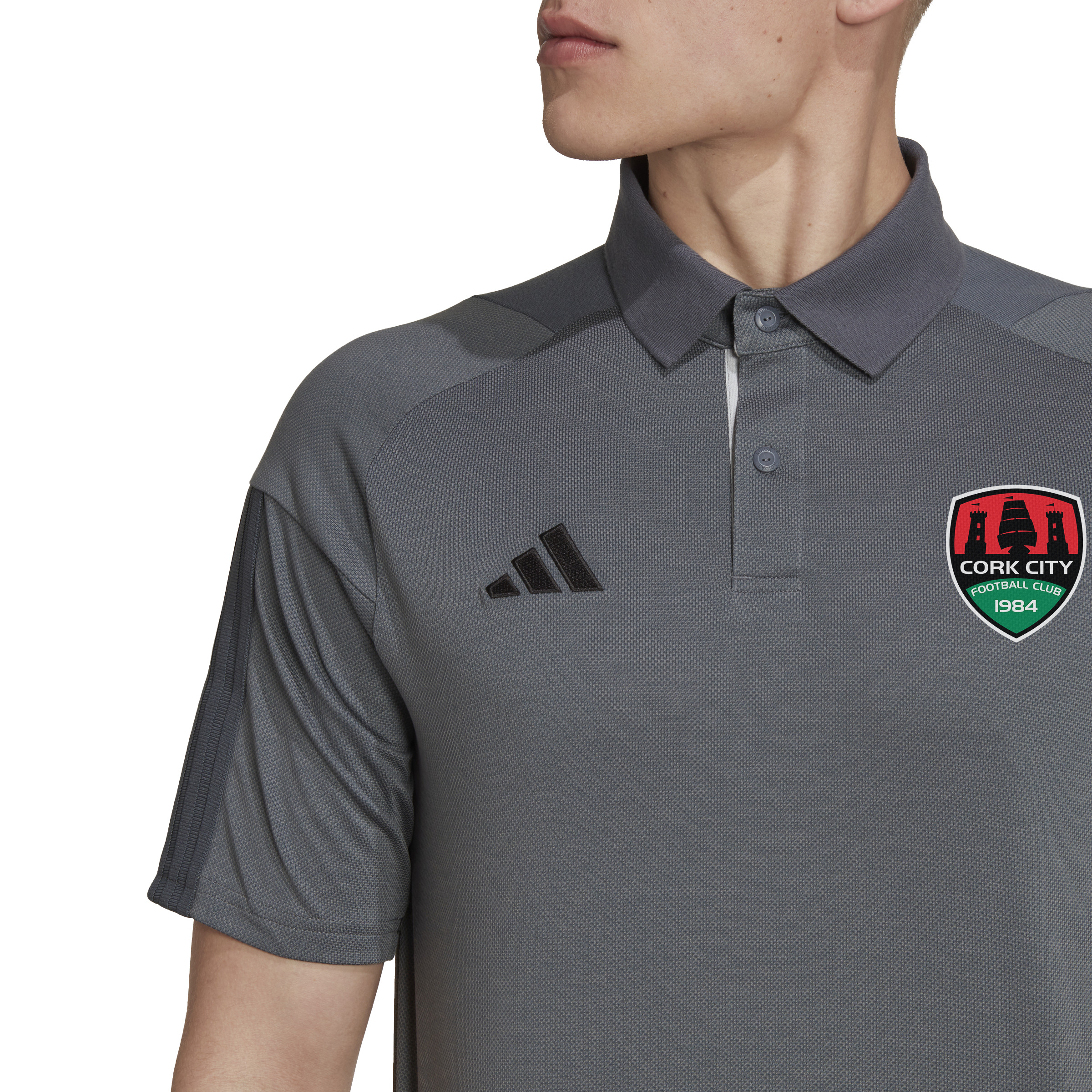 Adidas Tiro 23 Competition Cotton Polo - Light Grey