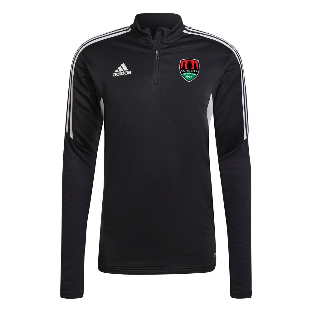 Adidas Black Condivo Quarter Zip Top - Adult