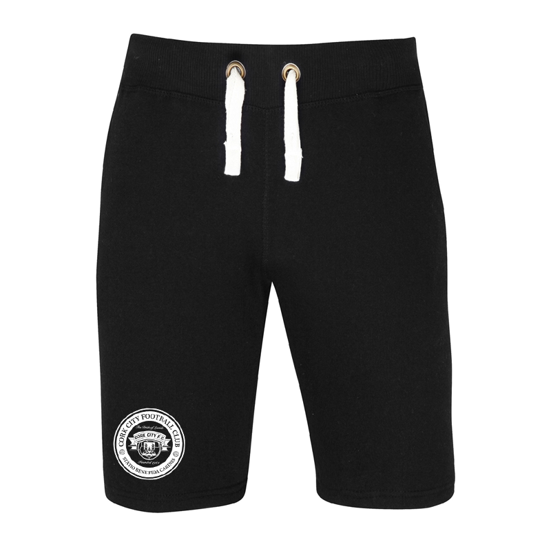 Retro 1990s Black Sweat Shorts