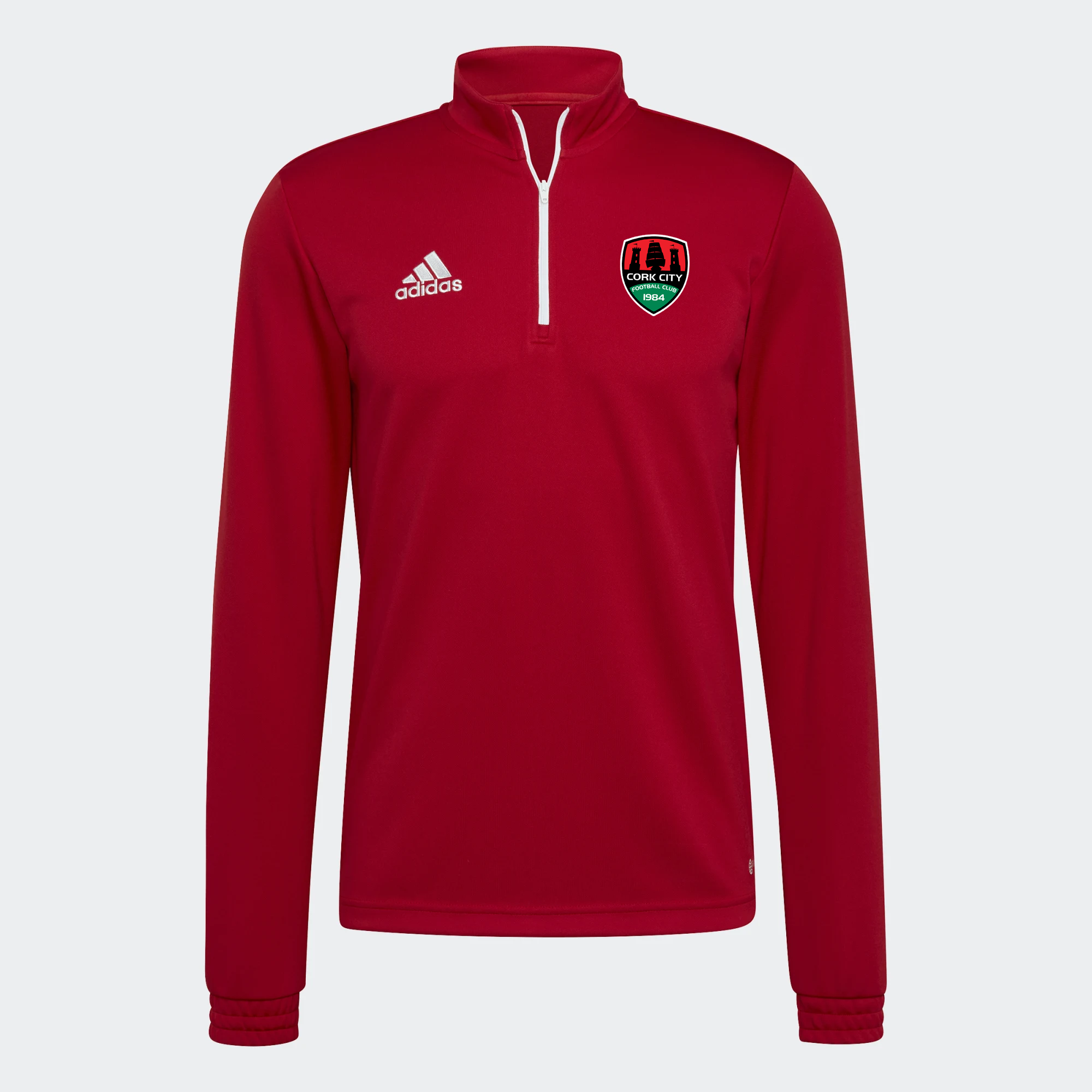 Adidas 22 Red Quarter Zip Training Top - Adult