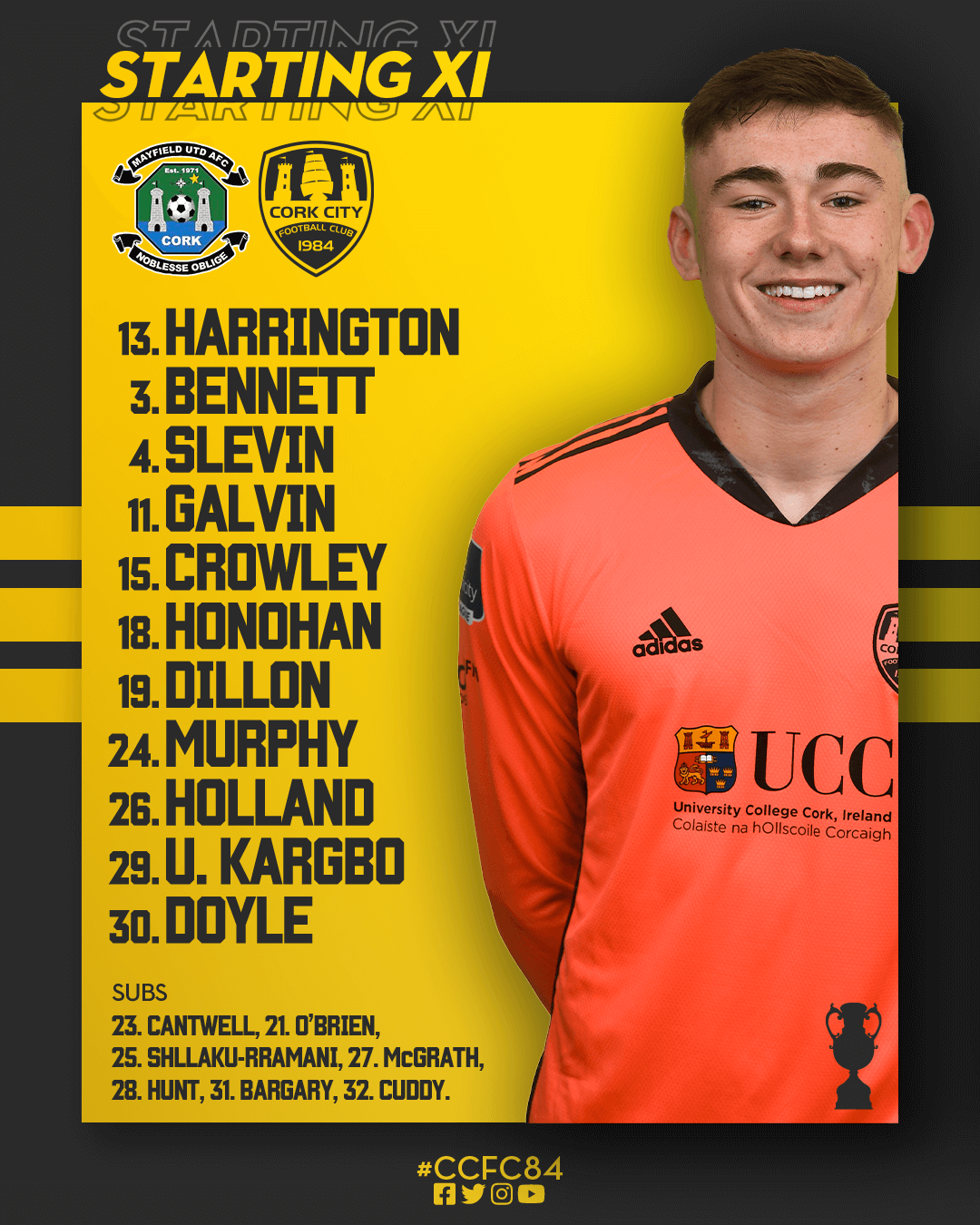 Starting XI for Mayfield Match!
