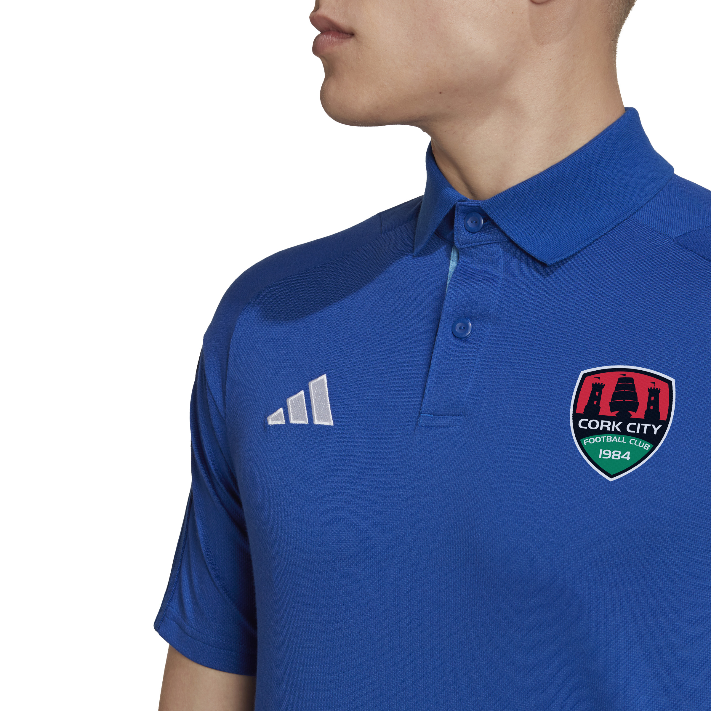 Adidas royal blue sales polo