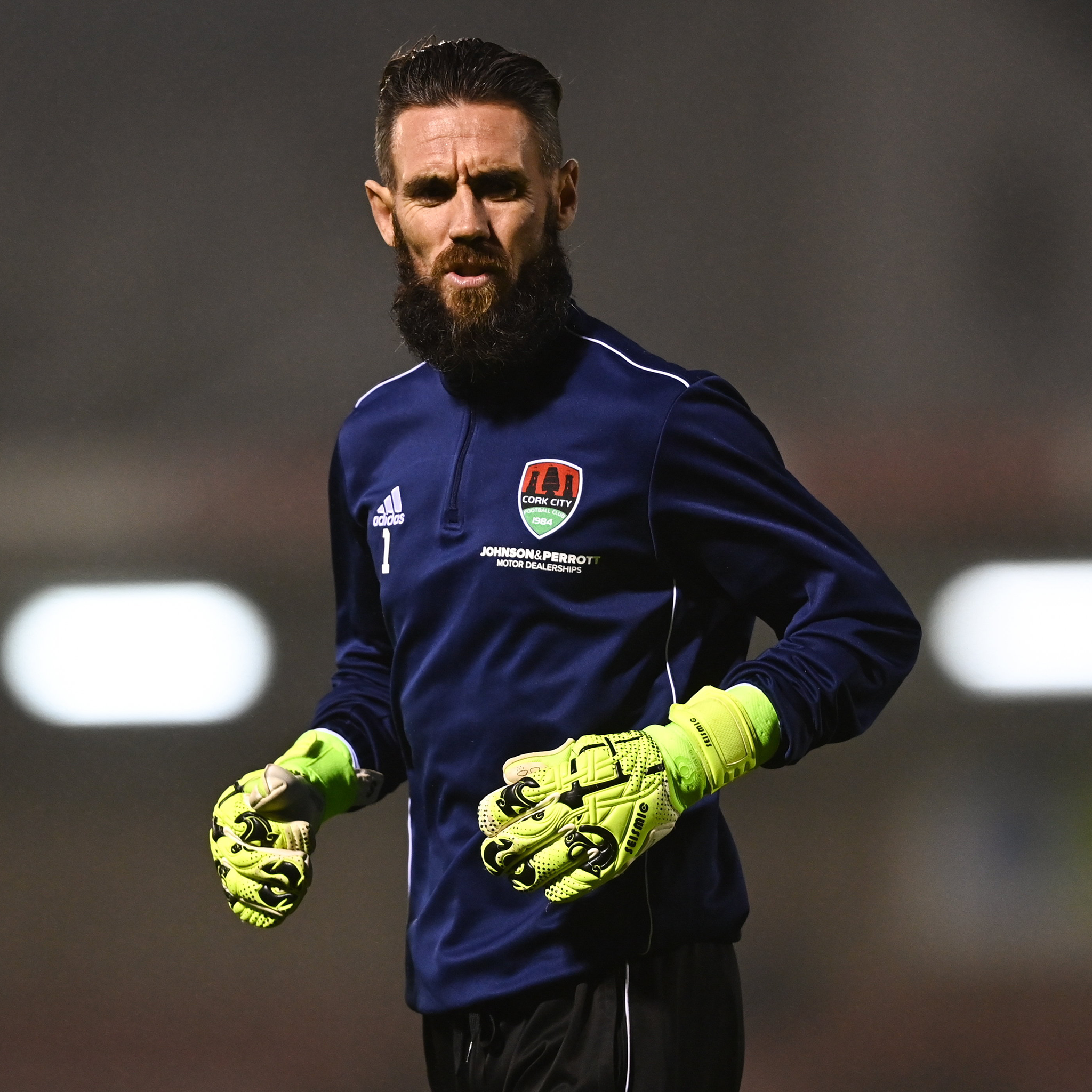 Cork City FC 2022 Warm up H/Zip - Navy (Match Worn)